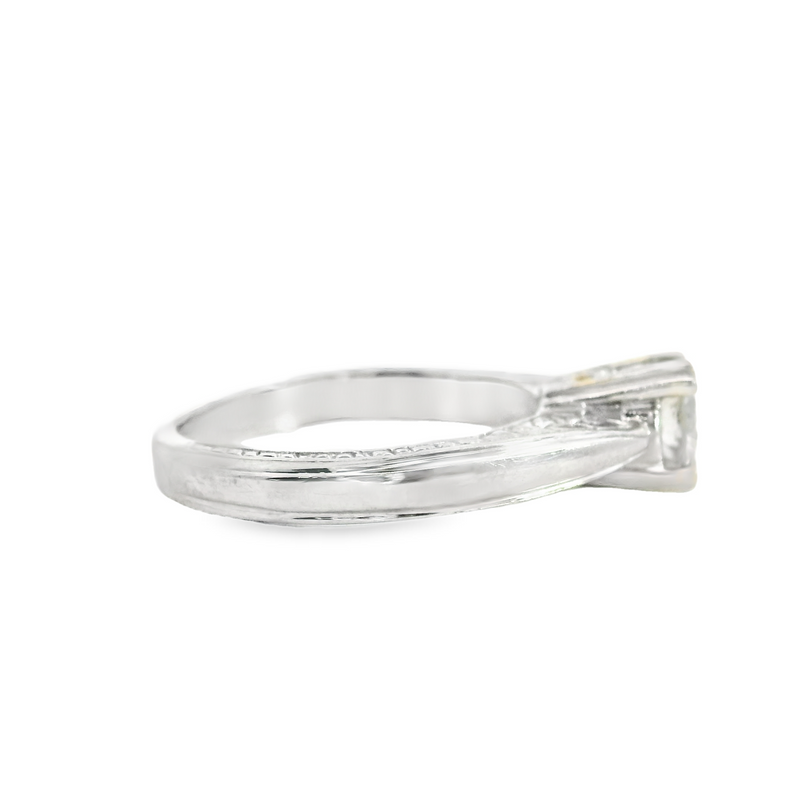 14K WG FILIGREE SOLITAIRE SETTING