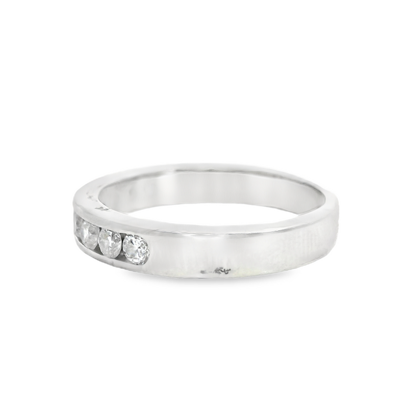 Platinum Channel Set Diamond Band