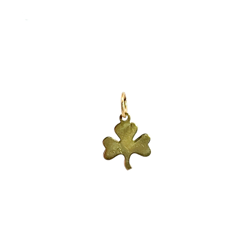 14K YG Clover Charm