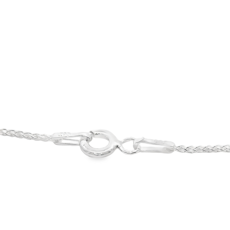 Sterling Silver 1mm Round Spiga Chain 16"