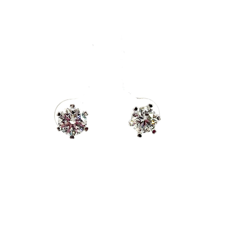 Sterling Silver Moissonite Stud Earrings