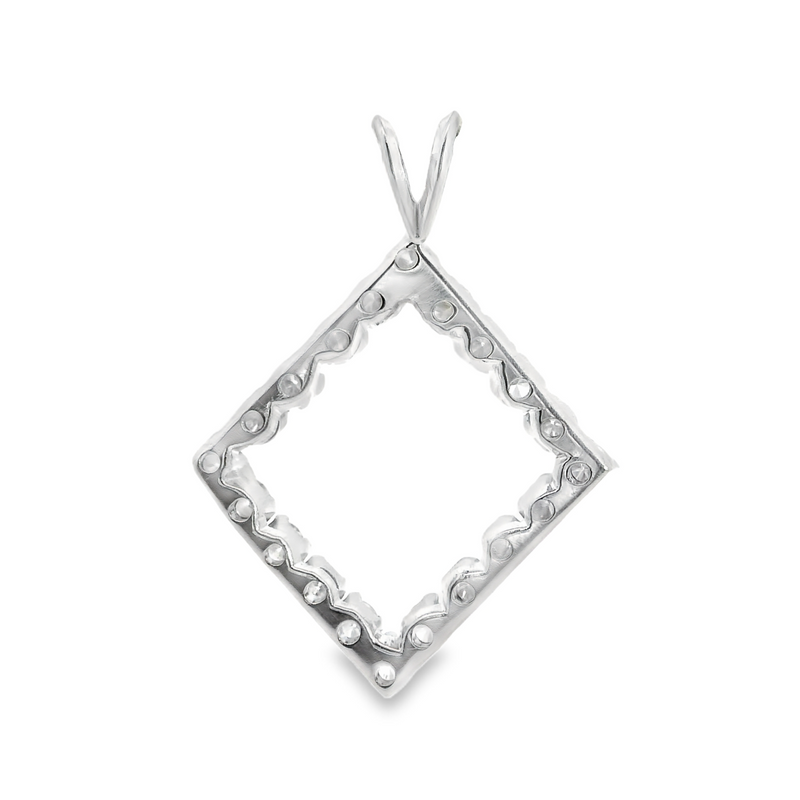 14K WG Diamond Pendant 1.00 CT TW