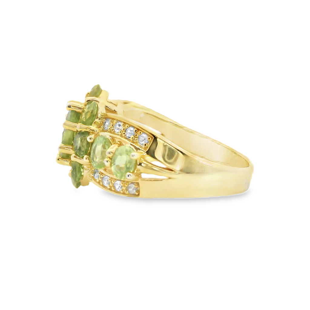 Gold Plated Sterling Silver Peridot Ring