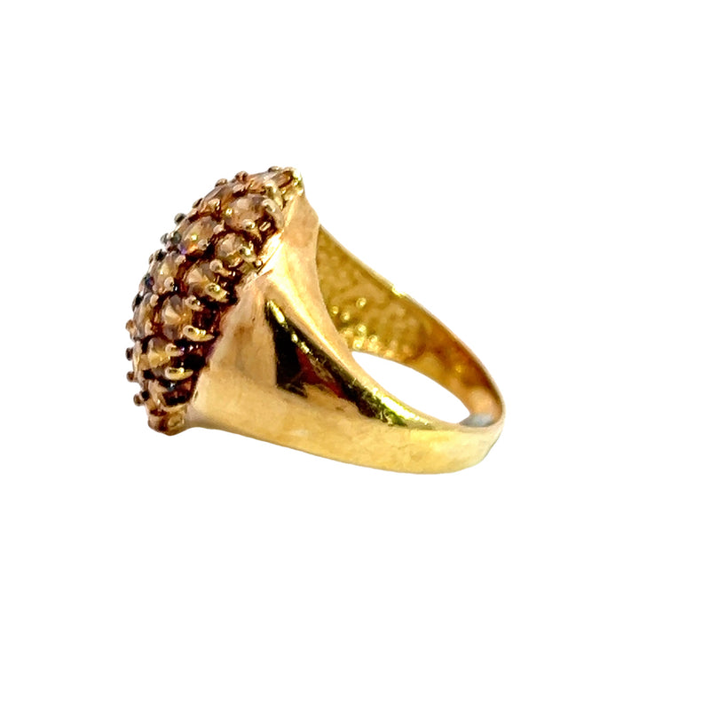 Gold Plated Sterling Silver Citrine Ring