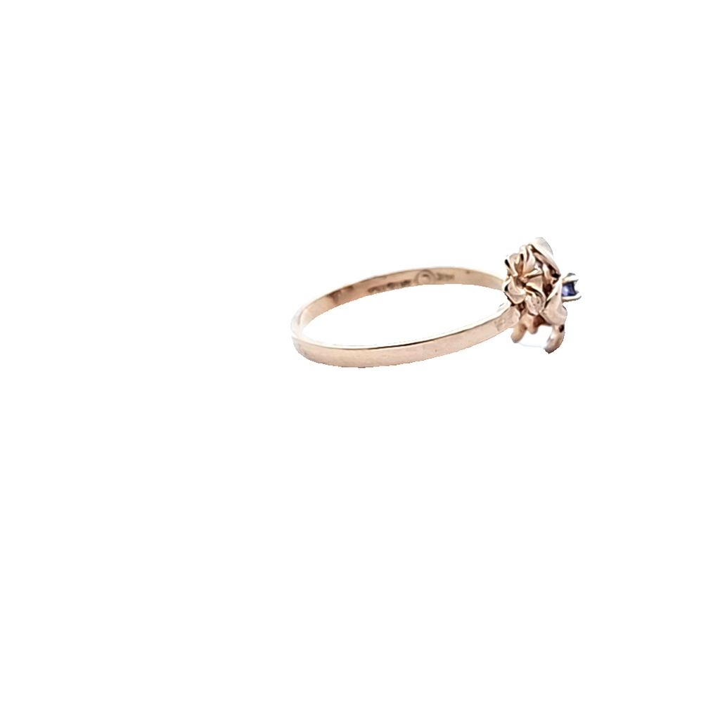 14K YG Flower Tanzanite Ring