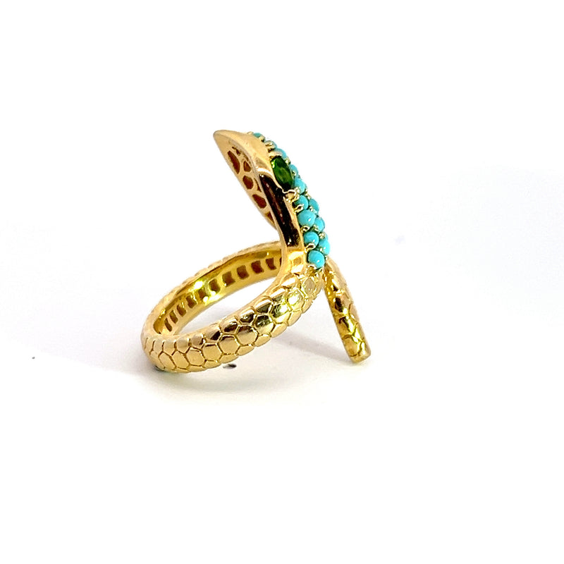 Gold Plated Snake Ring