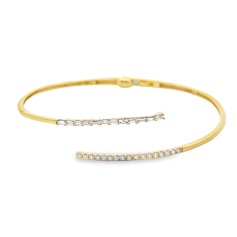 18K YG Diamond Cuff Bracelet