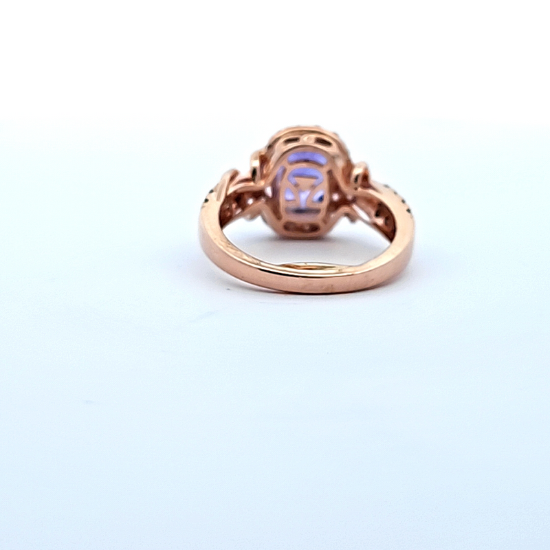 Levian 14K Rose Gold Tanzanite & Diamond Ring