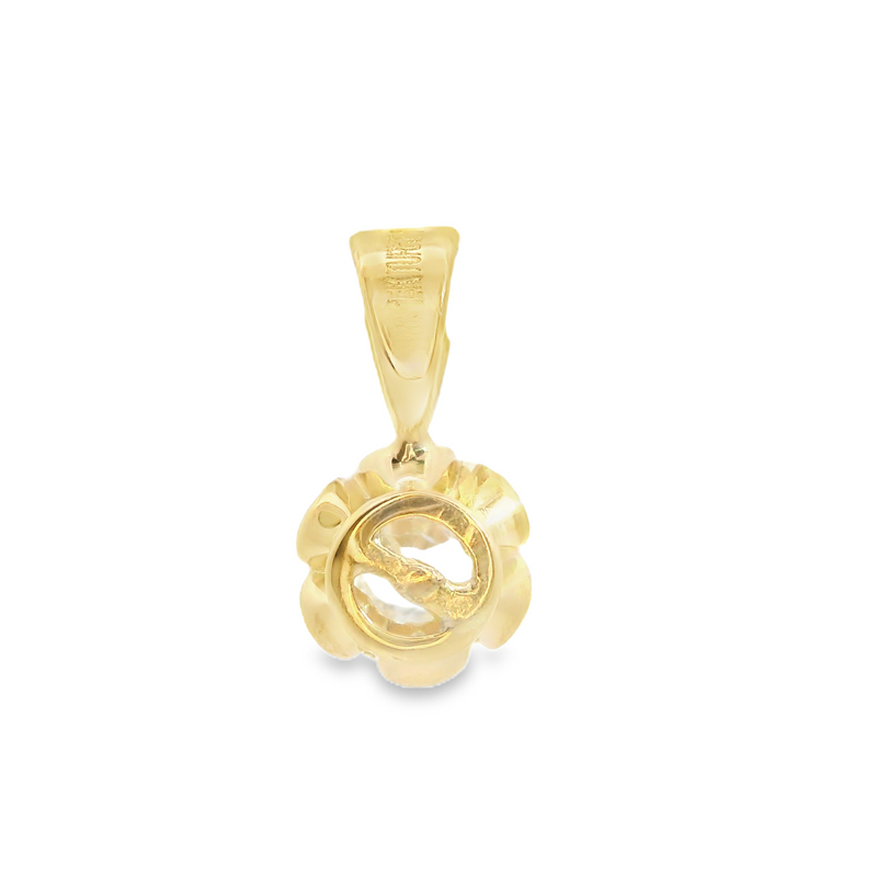 14K YG Diamond Pendant