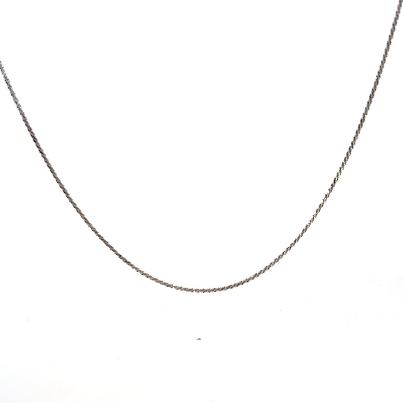 14K WG Twisted Diamond Cut Adjustable Chain 20"