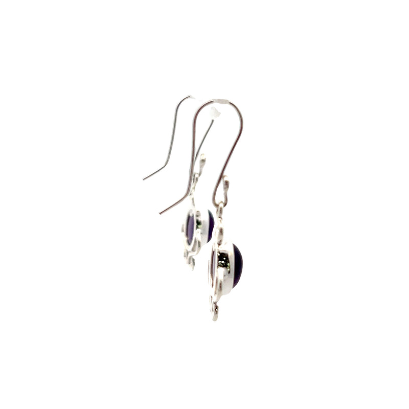 Sterling Silver Amethyst Dangle Earrings