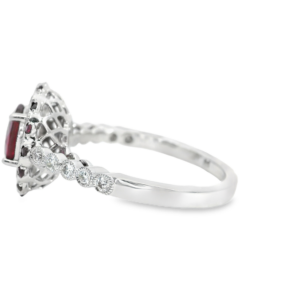 18K WG Ruby & Diamond Ring