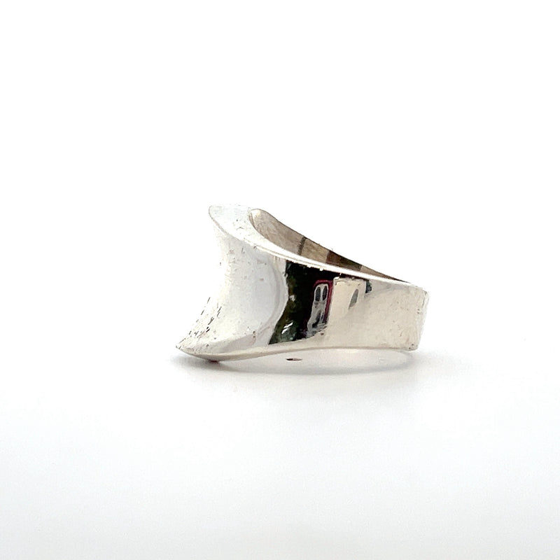 Sterling Silver Concave Wave Ring