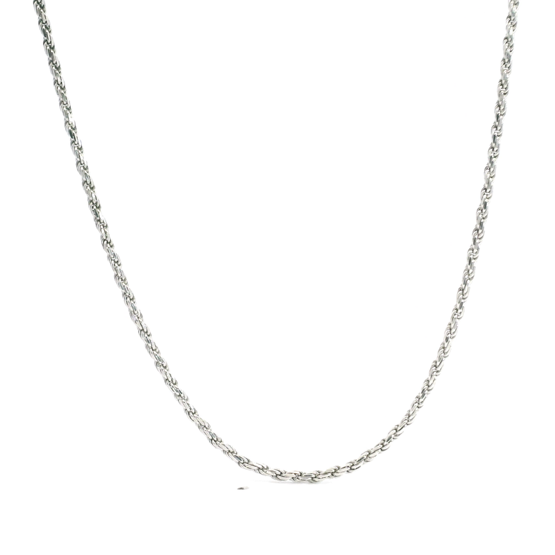 Sterling Silver 20" Diamond Cut Rope Chain