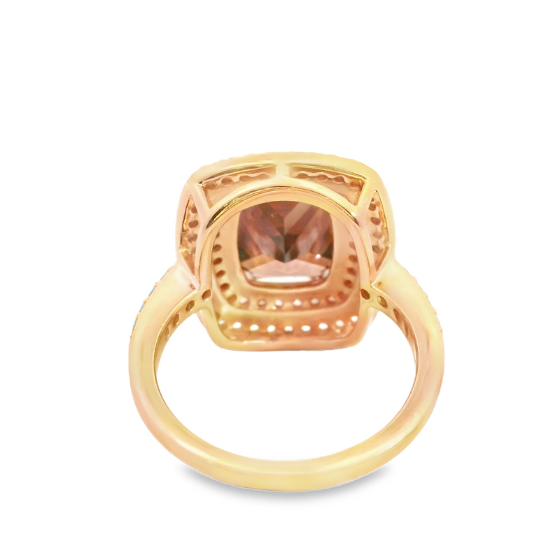 Rose Gold Plated Sterling Silver CZ Ring