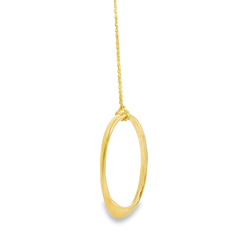 Gold Plated Sterling Silver Oval Pendant
