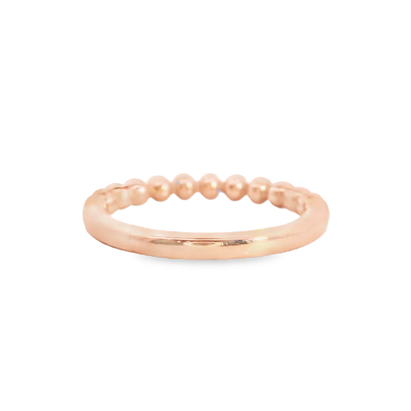 14K RG Bezel Set Diamond Band