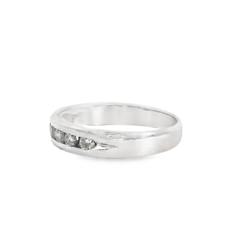Platinum Channel Set Diamond Band