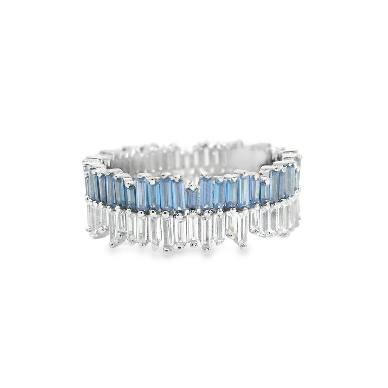 Sterling Silver CZ Eternity Band