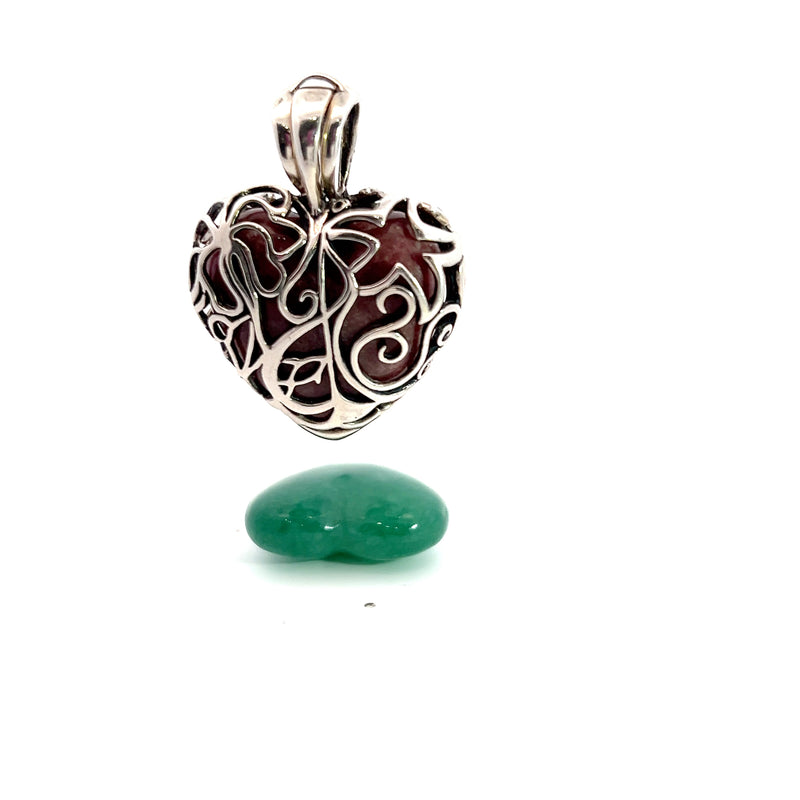 Carolyn Pollack Gemstone Heart Pendant