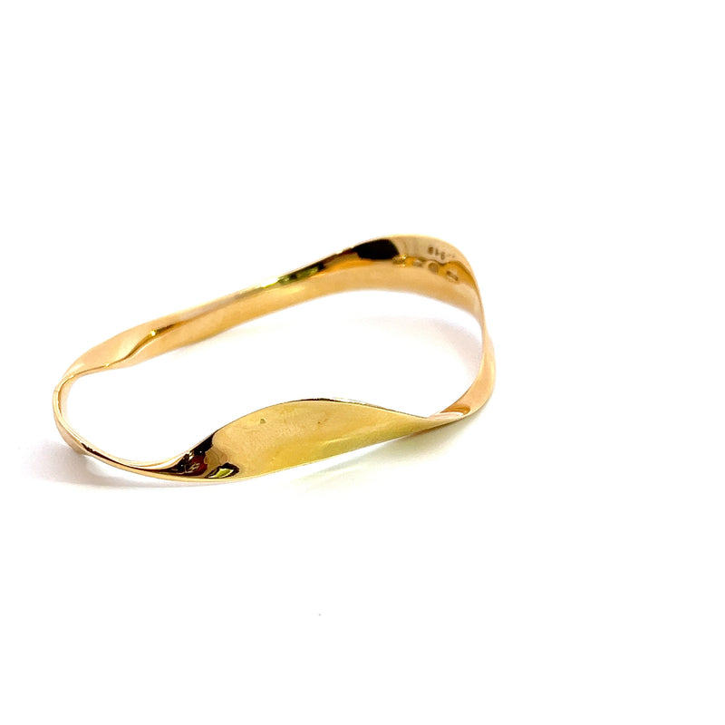 18K YG Georg Jensen Mobius Bangle Bracelet