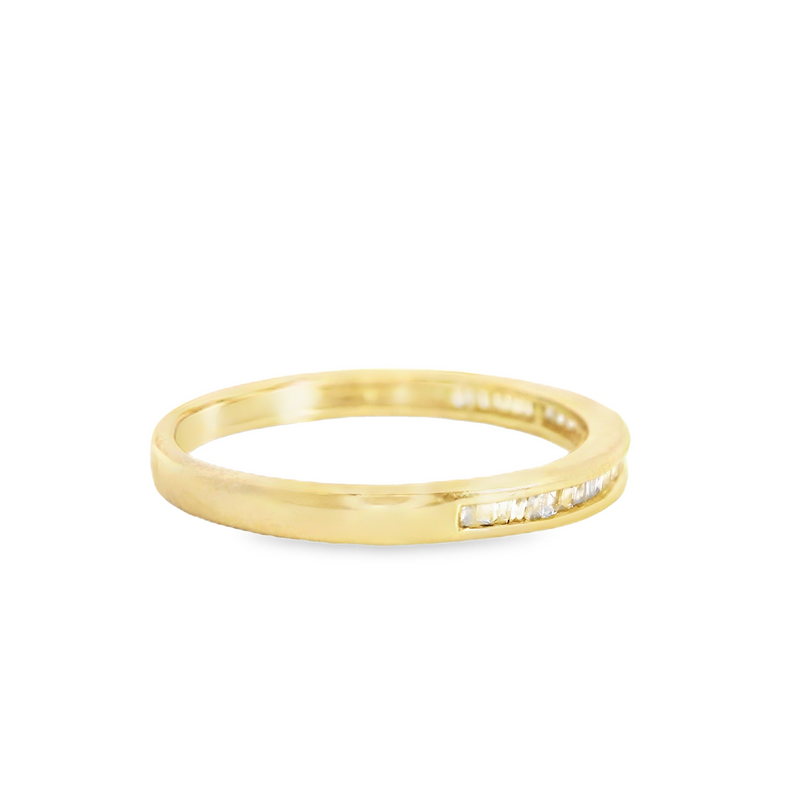 14K YG Diamond Band