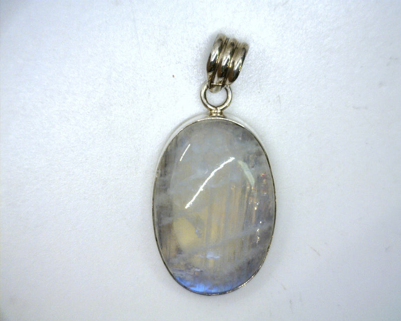 Sterling Silver Rainbow Moonstone Pendant