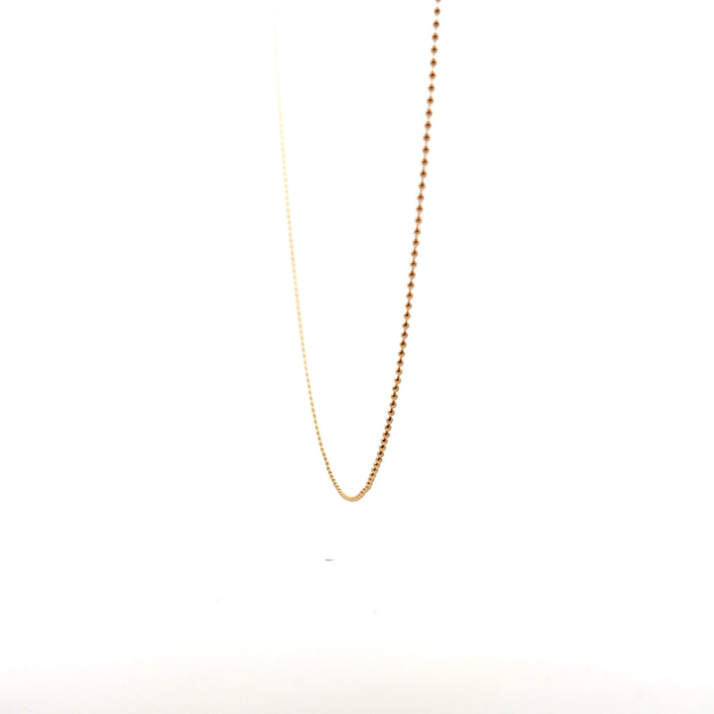 14K YG Bead Chain 18" 1.2 mm