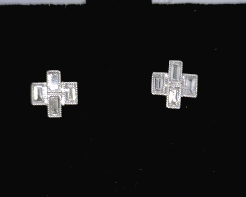 14K WHITE GOLD STUDS