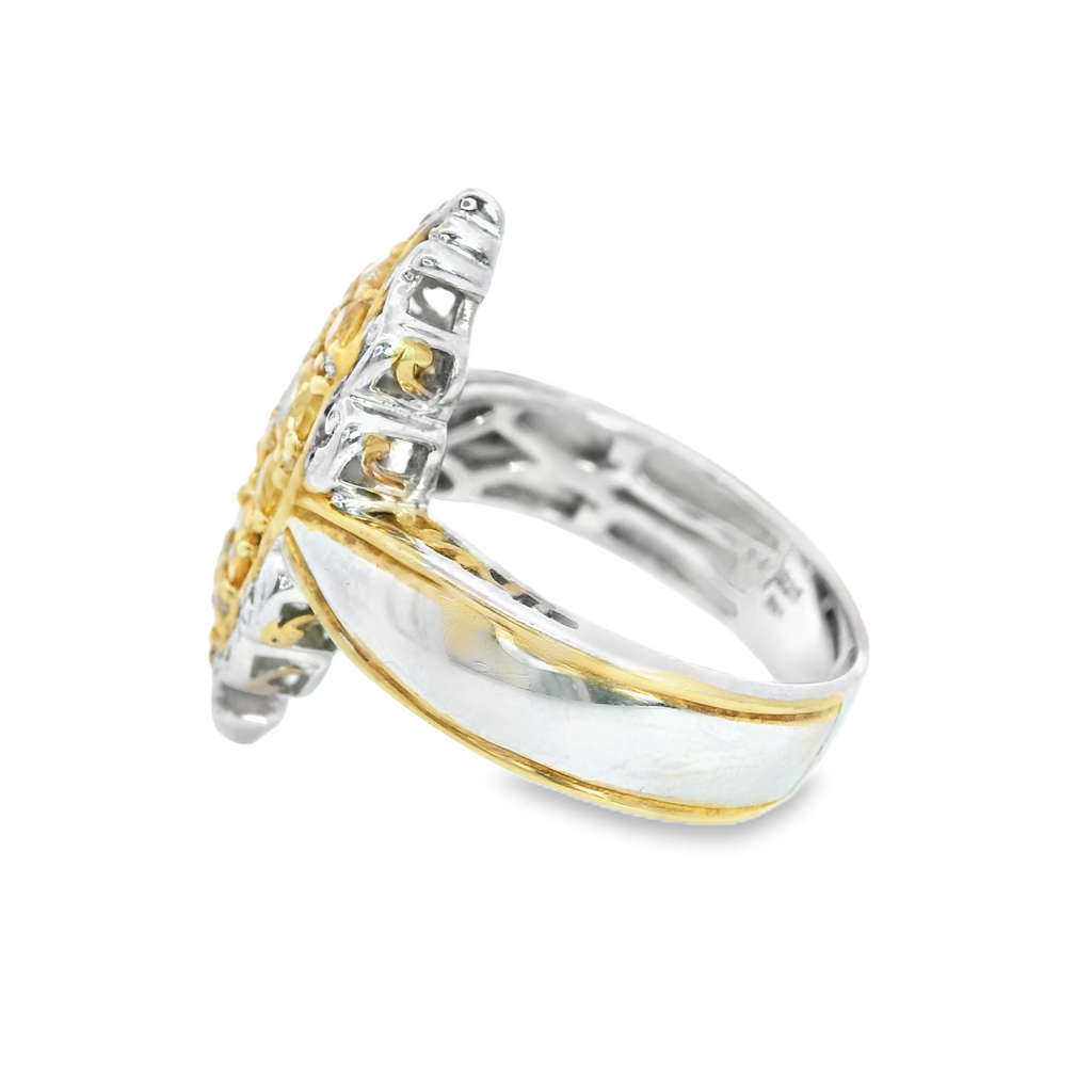 Sterling Silver & Gold Plated Citrine Ring