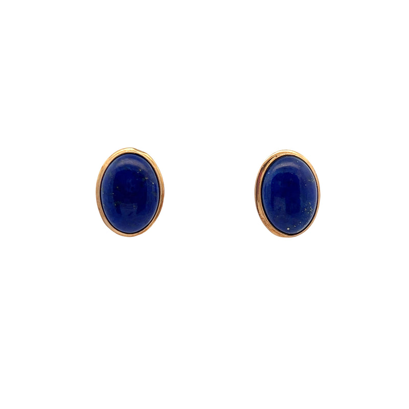 14K YG Lapis Lazuli Earrings