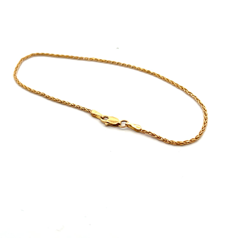 14K YG SPIGA BRACELET 7.75" 2.