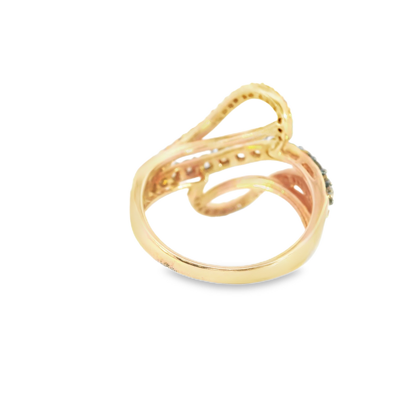 Levian 14K RG Vanilla & Chocolate Diamond Ring