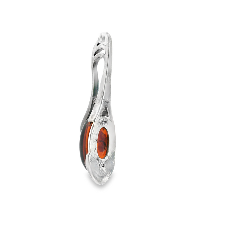 Sterling Silver Amber Pendant