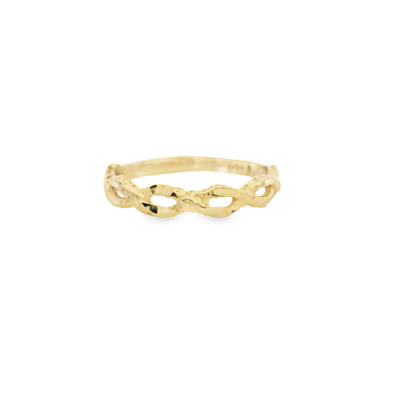 14K YG Twisted Band