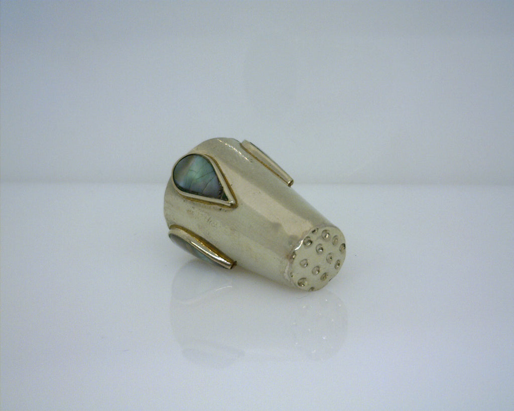 Sterling Silver Thimble w/ Abalone Shell