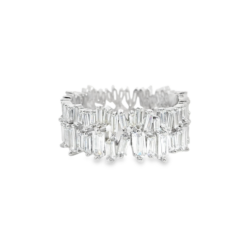 Sterling Silver CZ Eternity Band