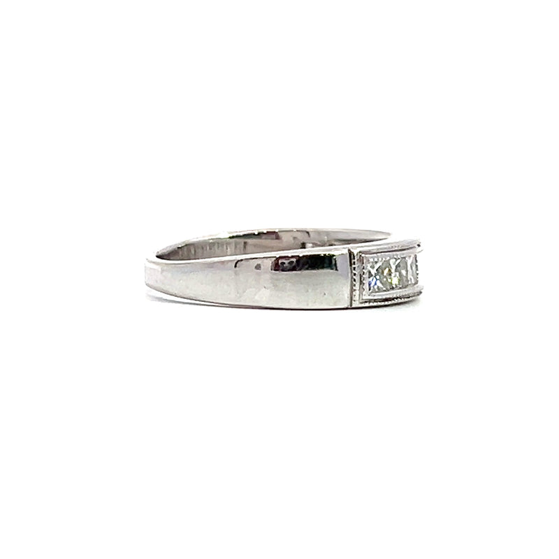 14K WG Channel Set Princess Cut Diamond Band