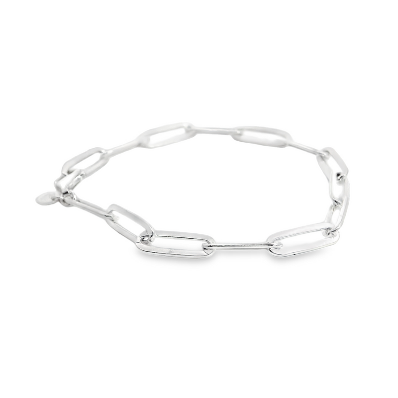 Sterling Silver Paperclip Bracelet