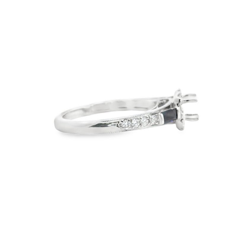 14K WG SAPPHIRE/DIAMOND RING