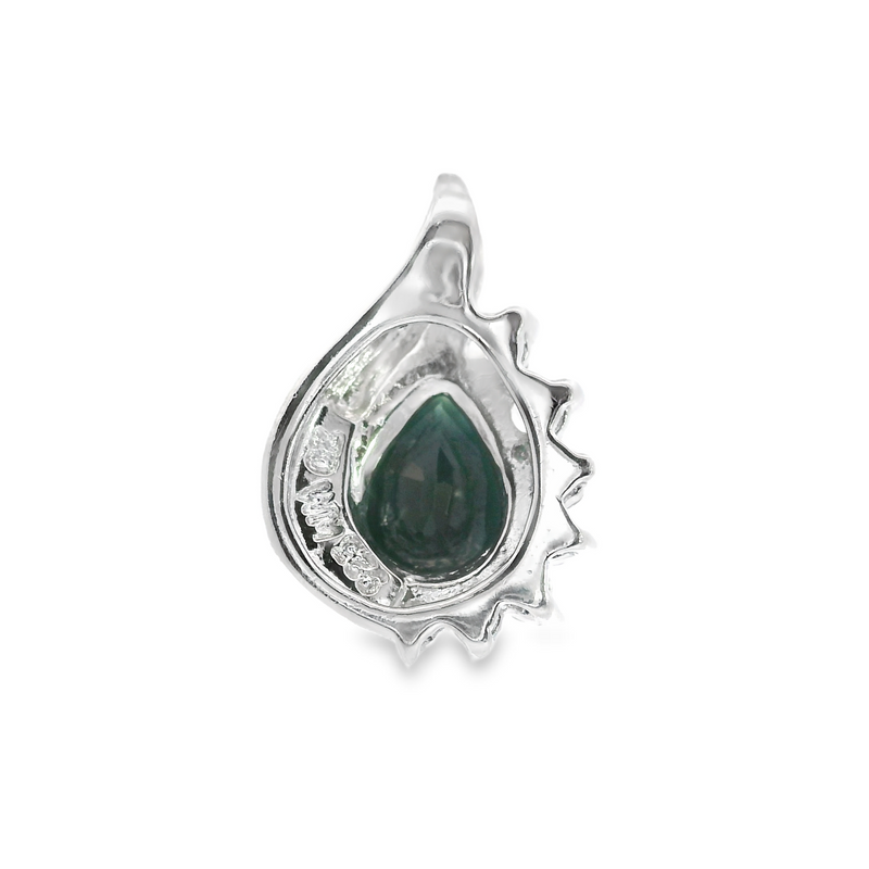 Sterling Silver Sapphire & CZ Pendant