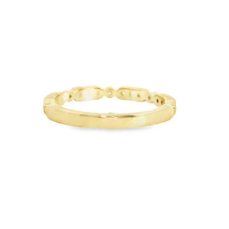 14K YG Diamond Band