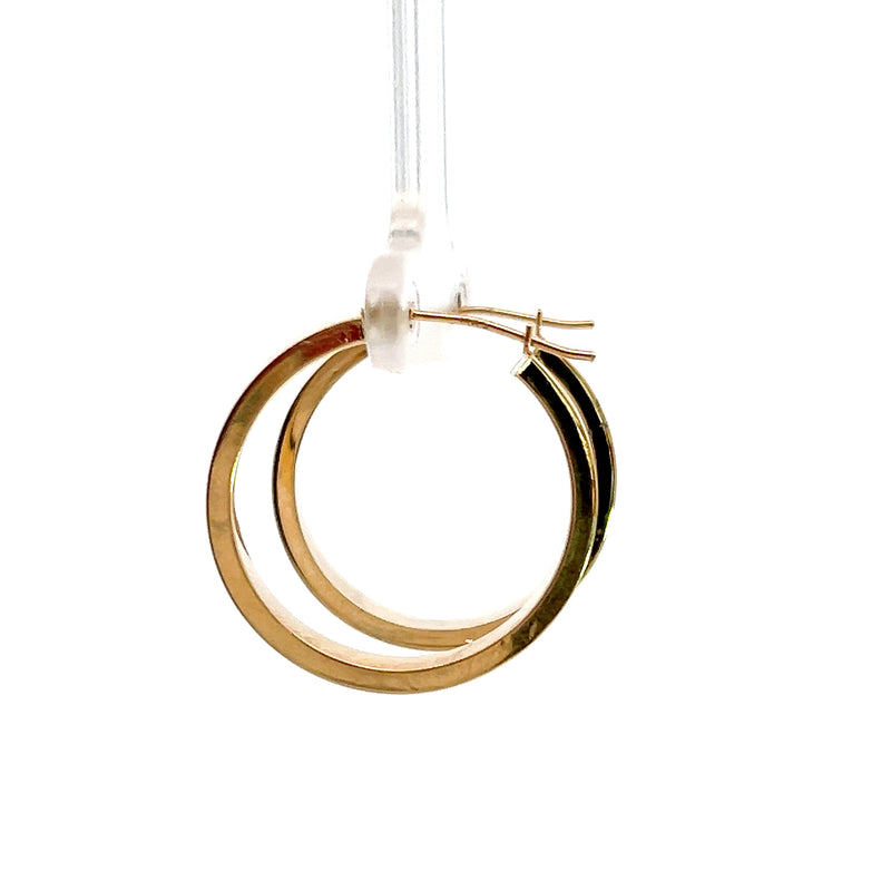 14K Yellow Gold Set of 3 Hoop Earrings