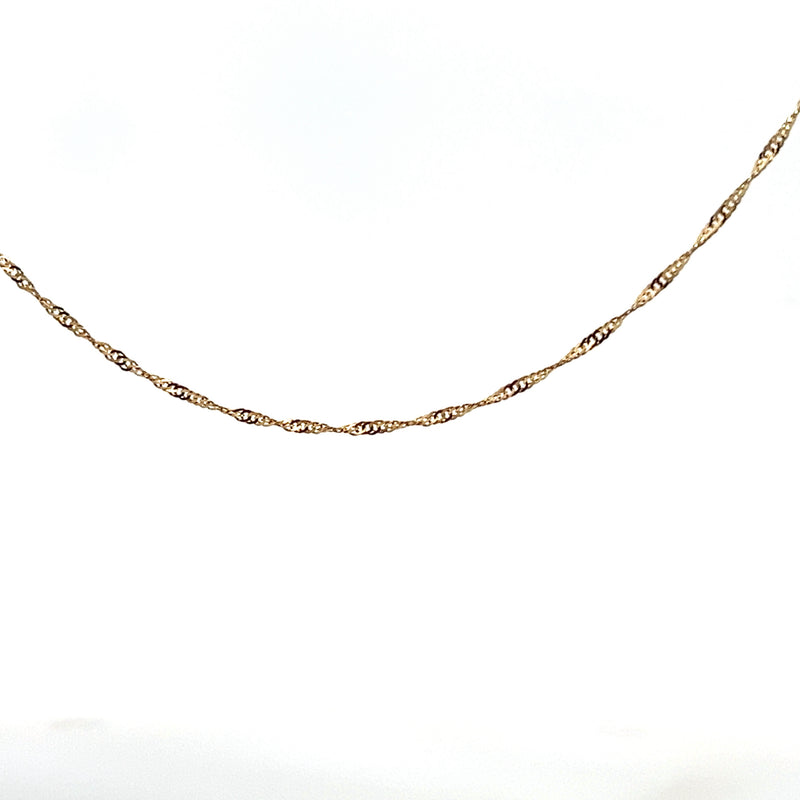 14K YG Twisted Rope Chain