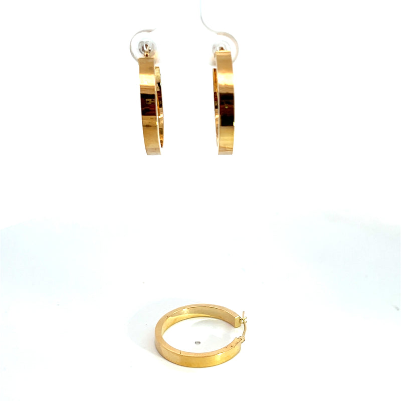 14K Yellow Gold Set of 3 Hoop Earrings