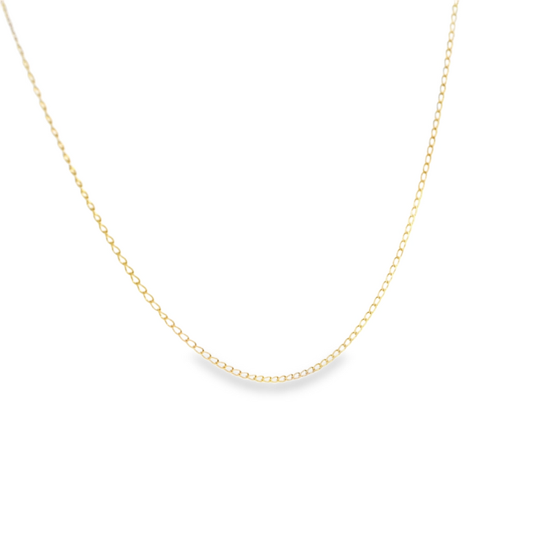 18K YG Diamond Cut Link Chain 20"
