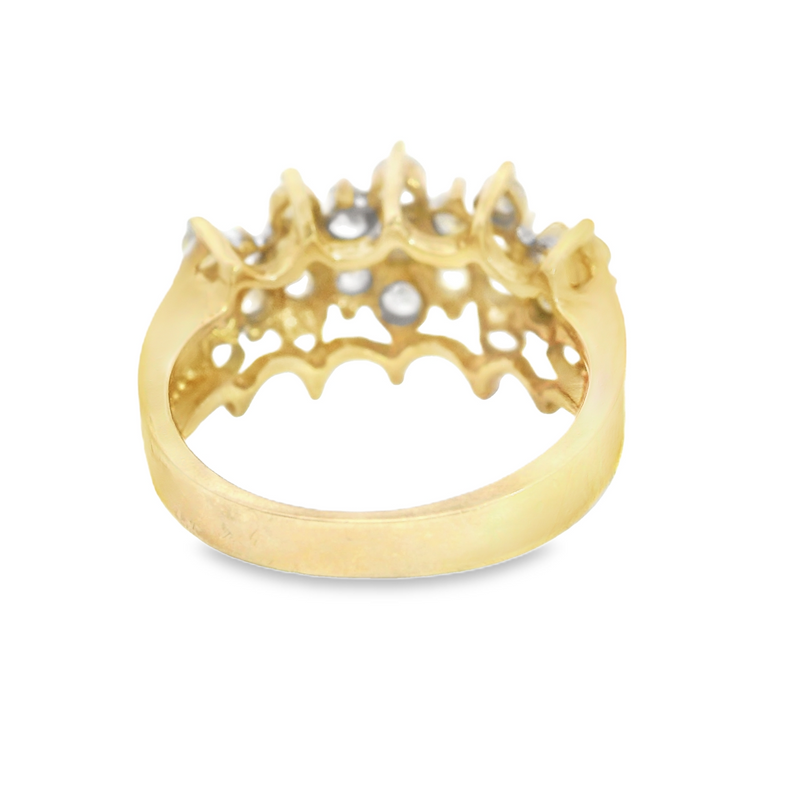 10K YG Diamond Cluster Ring
