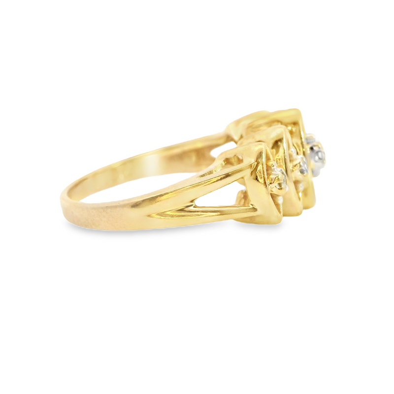 14K YG 5 Stone Diamond Ring