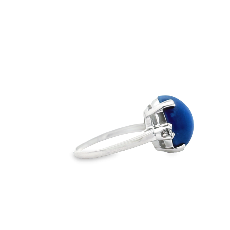 14K WG Linde Star Sapphire & D
