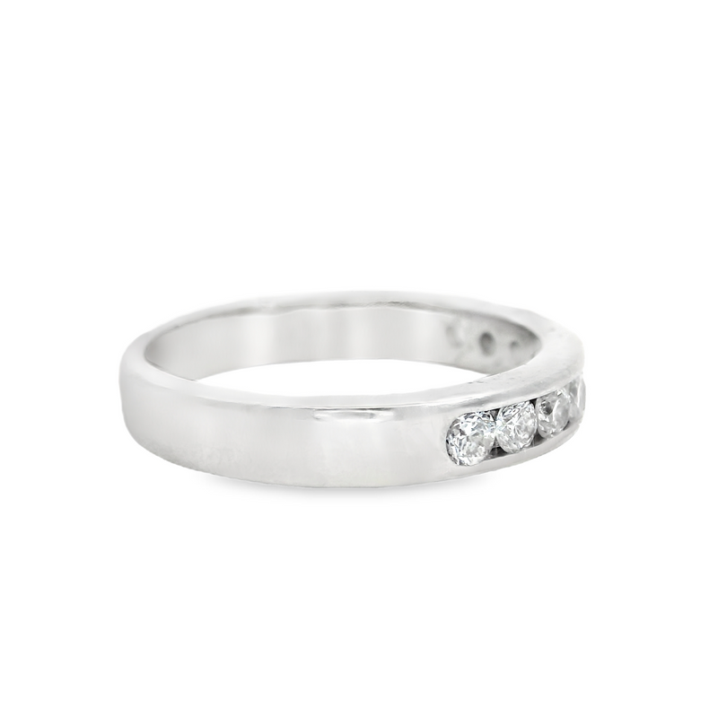 Platinum Channel Set Diamond Band